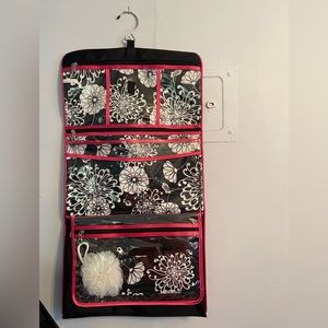 Makeup and Accessories Travel Bag Black/White/Floral NWOT